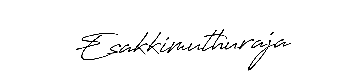 Use a signature maker to create a handwritten signature online. With this signature software, you can design (Antro_Vectra_Bolder) your own signature for name Esakkimuthuraja. Esakkimuthuraja signature style 7 images and pictures png