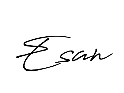 The best way (Antro_Vectra_Bolder) to make a short signature is to pick only two or three words in your name. The name Esan include a total of six letters. For converting this name. Esan signature style 7 images and pictures png