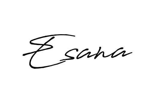 How to make Esana name signature. Use Antro_Vectra_Bolder style for creating short signs online. This is the latest handwritten sign. Esana signature style 7 images and pictures png