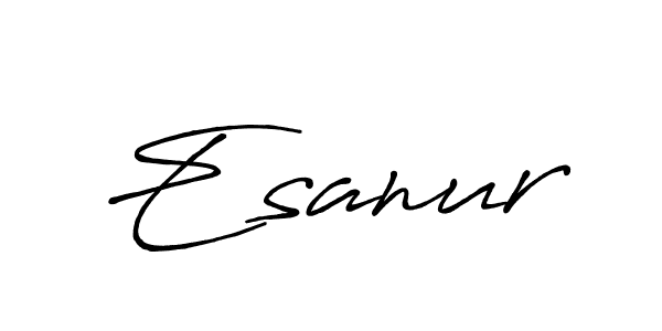 How to make Esanur signature? Antro_Vectra_Bolder is a professional autograph style. Create handwritten signature for Esanur name. Esanur signature style 7 images and pictures png