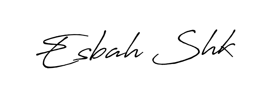 Also we have Esbah Shk name is the best signature style. Create professional handwritten signature collection using Antro_Vectra_Bolder autograph style. Esbah Shk signature style 7 images and pictures png
