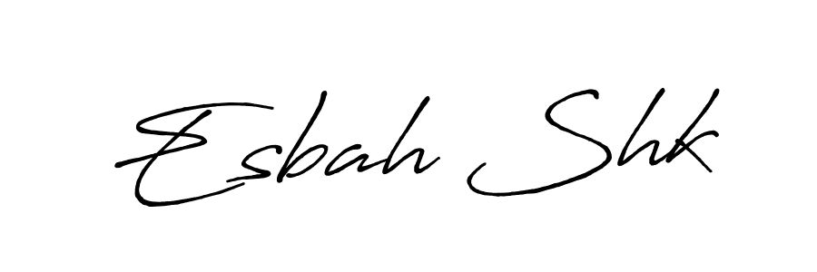 The best way (Antro_Vectra_Bolder) to make a short signature is to pick only two or three words in your name. The name Esbah Shk include a total of six letters. For converting this name. Esbah Shk signature style 7 images and pictures png
