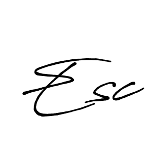 Make a beautiful signature design for name Esc. With this signature (Antro_Vectra_Bolder) style, you can create a handwritten signature for free. Esc signature style 7 images and pictures png