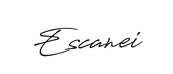 Escanei stylish signature style. Best Handwritten Sign (Antro_Vectra_Bolder) for my name. Handwritten Signature Collection Ideas for my name Escanei. Escanei signature style 7 images and pictures png