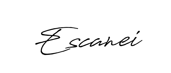 How to make Escanei signature? Antro_Vectra_Bolder is a professional autograph style. Create handwritten signature for Escanei name. Escanei signature style 7 images and pictures png