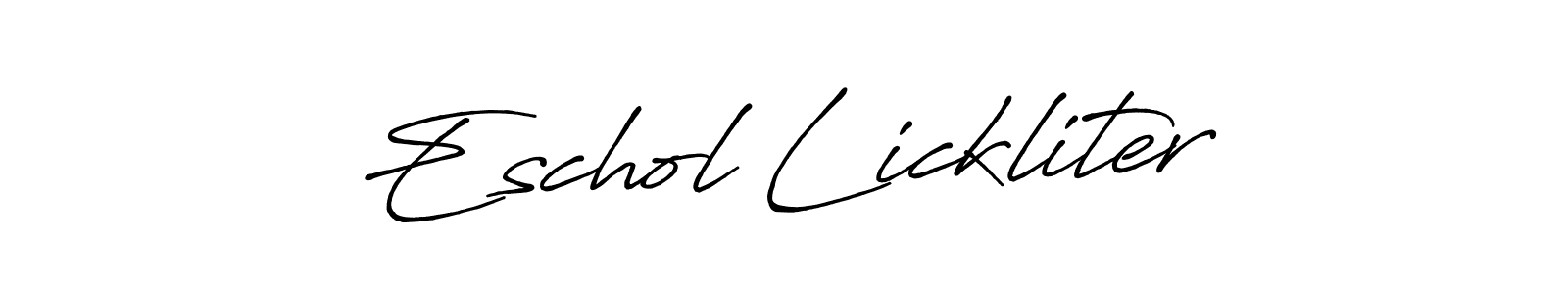 It looks lik you need a new signature style for name Eschol Lickliter. Design unique handwritten (Antro_Vectra_Bolder) signature with our free signature maker in just a few clicks. Eschol Lickliter signature style 7 images and pictures png