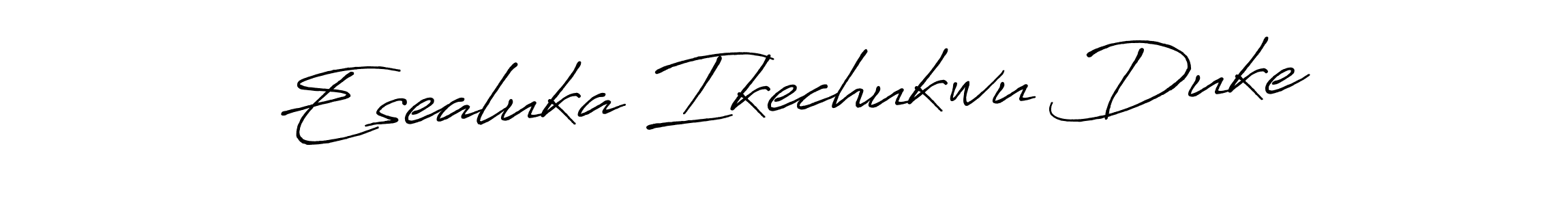 Similarly Antro_Vectra_Bolder is the best handwritten signature design. Signature creator online .You can use it as an online autograph creator for name Esealuka Ikechukwu Duke. Esealuka Ikechukwu Duke signature style 7 images and pictures png