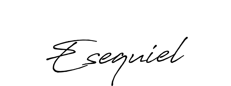 Also we have Esequiel name is the best signature style. Create professional handwritten signature collection using Antro_Vectra_Bolder autograph style. Esequiel signature style 7 images and pictures png