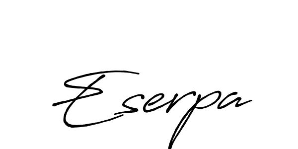 Use a signature maker to create a handwritten signature online. With this signature software, you can design (Antro_Vectra_Bolder) your own signature for name Eserpa. Eserpa signature style 7 images and pictures png