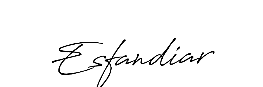 How to make Esfandiar name signature. Use Antro_Vectra_Bolder style for creating short signs online. This is the latest handwritten sign. Esfandiar signature style 7 images and pictures png