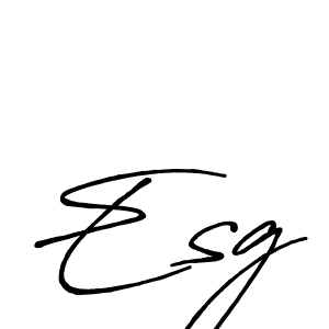 Create a beautiful signature design for name Esg. With this signature (Antro_Vectra_Bolder) fonts, you can make a handwritten signature for free. Esg signature style 7 images and pictures png