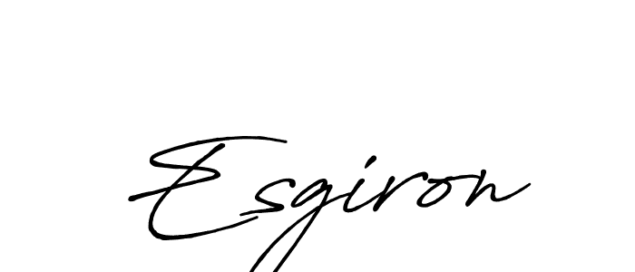 Esgiron stylish signature style. Best Handwritten Sign (Antro_Vectra_Bolder) for my name. Handwritten Signature Collection Ideas for my name Esgiron. Esgiron signature style 7 images and pictures png