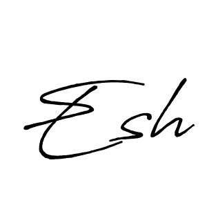 if you are searching for the best signature style for your name Esh. so please give up your signature search. here we have designed multiple signature styles  using Antro_Vectra_Bolder. Esh signature style 7 images and pictures png
