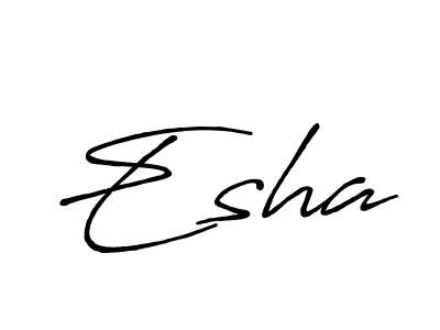 Esha stylish signature style. Best Handwritten Sign (Antro_Vectra_Bolder) for my name. Handwritten Signature Collection Ideas for my name Esha. Esha signature style 7 images and pictures png