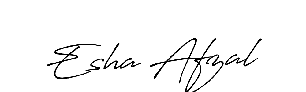 Design your own signature with our free online signature maker. With this signature software, you can create a handwritten (Antro_Vectra_Bolder) signature for name Esha Afzal. Esha Afzal signature style 7 images and pictures png