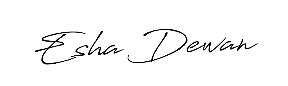 Create a beautiful signature design for name Esha Dewan. With this signature (Antro_Vectra_Bolder) fonts, you can make a handwritten signature for free. Esha Dewan signature style 7 images and pictures png