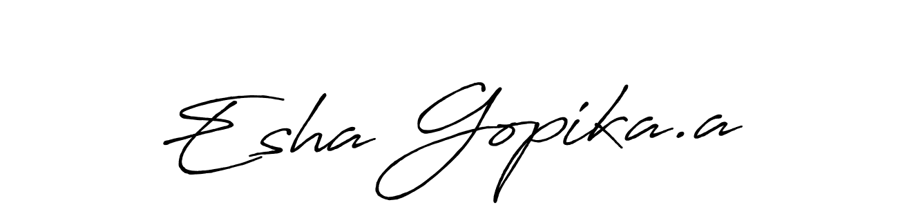 Make a beautiful signature design for name Esha Gopika.a. Use this online signature maker to create a handwritten signature for free. Esha Gopika.a signature style 7 images and pictures png