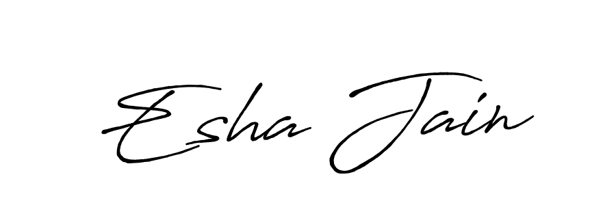 if you are searching for the best signature style for your name Esha Jain. so please give up your signature search. here we have designed multiple signature styles  using Antro_Vectra_Bolder. Esha Jain signature style 7 images and pictures png