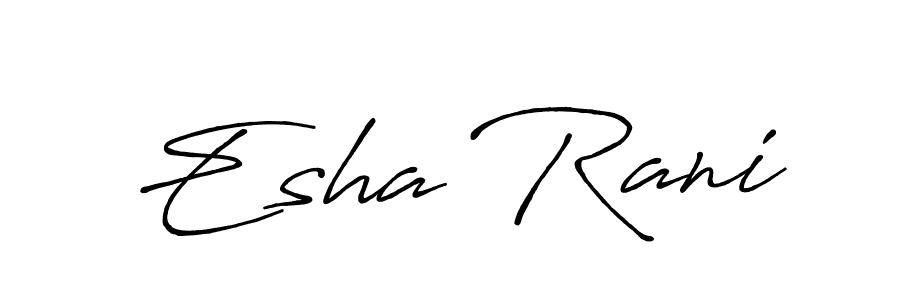 if you are searching for the best signature style for your name Esha Rani. so please give up your signature search. here we have designed multiple signature styles  using Antro_Vectra_Bolder. Esha Rani signature style 7 images and pictures png