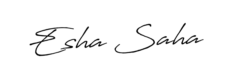 It looks lik you need a new signature style for name Esha Saha. Design unique handwritten (Antro_Vectra_Bolder) signature with our free signature maker in just a few clicks. Esha Saha signature style 7 images and pictures png