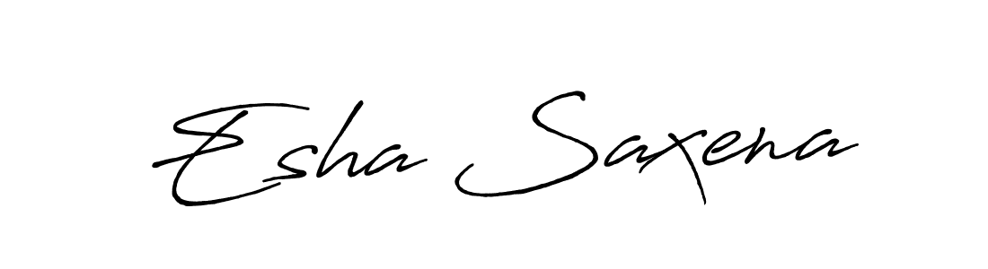 How to make Esha Saxena signature? Antro_Vectra_Bolder is a professional autograph style. Create handwritten signature for Esha Saxena name. Esha Saxena signature style 7 images and pictures png