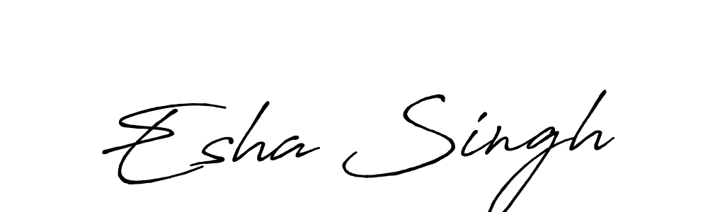 Esha Singh stylish signature style. Best Handwritten Sign (Antro_Vectra_Bolder) for my name. Handwritten Signature Collection Ideas for my name Esha Singh. Esha Singh signature style 7 images and pictures png