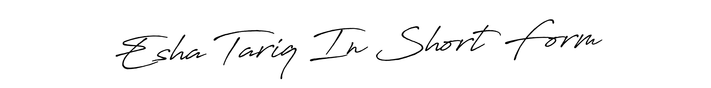 Similarly Antro_Vectra_Bolder is the best handwritten signature design. Signature creator online .You can use it as an online autograph creator for name Esha Tariq In Short Form. Esha Tariq In Short Form signature style 7 images and pictures png