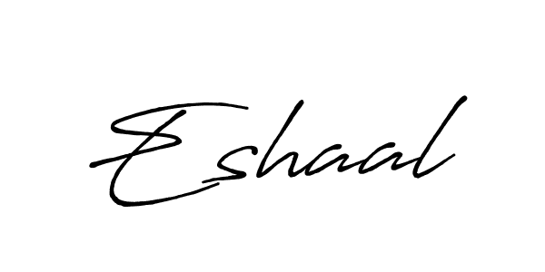 Make a beautiful signature design for name Eshaal. With this signature (Antro_Vectra_Bolder) style, you can create a handwritten signature for free. Eshaal signature style 7 images and pictures png