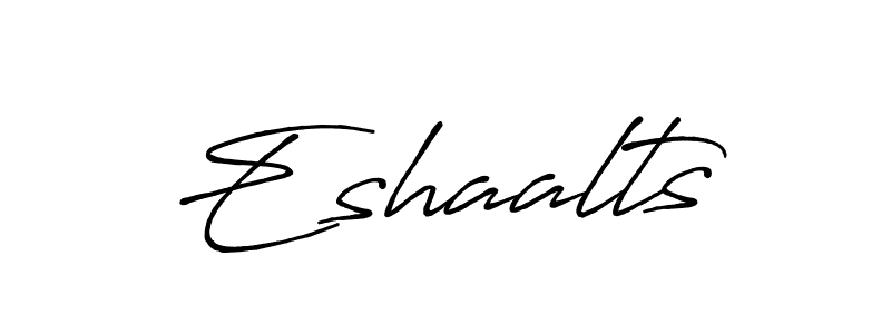 How to make Eshaalts name signature. Use Antro_Vectra_Bolder style for creating short signs online. This is the latest handwritten sign. Eshaalts signature style 7 images and pictures png