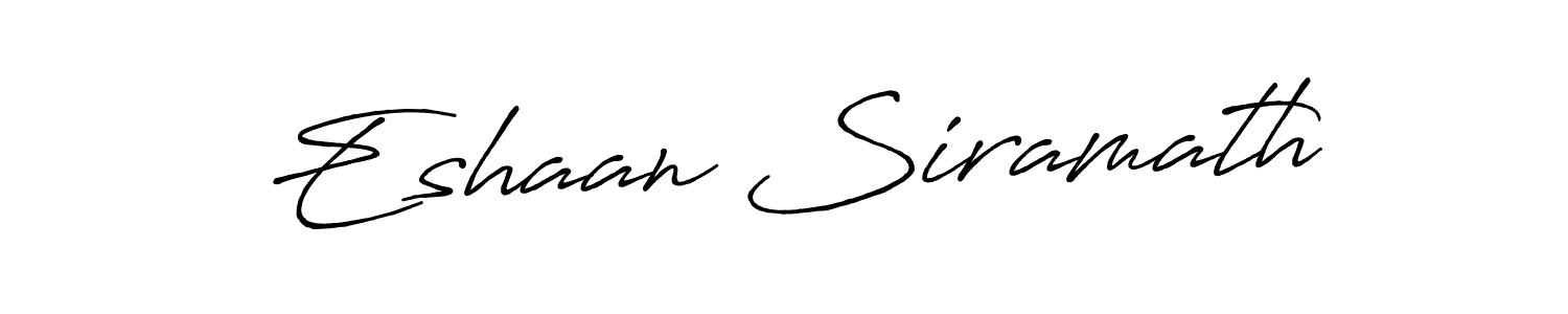 The best way (Antro_Vectra_Bolder) to make a short signature is to pick only two or three words in your name. The name Eshaan Siramath include a total of six letters. For converting this name. Eshaan Siramath signature style 7 images and pictures png