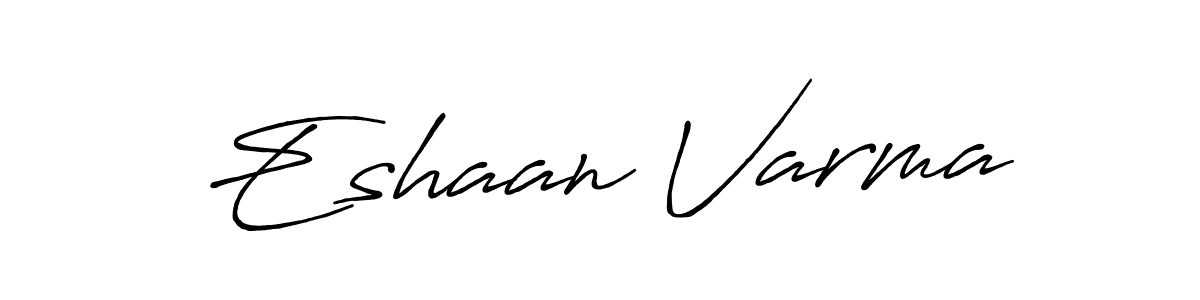 This is the best signature style for the Eshaan Varma name. Also you like these signature font (Antro_Vectra_Bolder). Mix name signature. Eshaan Varma signature style 7 images and pictures png