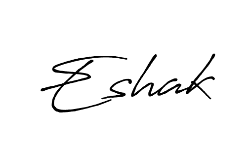 Design your own signature with our free online signature maker. With this signature software, you can create a handwritten (Antro_Vectra_Bolder) signature for name Eshak. Eshak signature style 7 images and pictures png