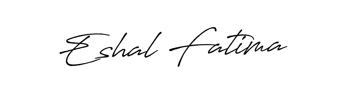 The best way (Antro_Vectra_Bolder) to make a short signature is to pick only two or three words in your name. The name Eshal Fatima include a total of six letters. For converting this name. Eshal Fatima signature style 7 images and pictures png