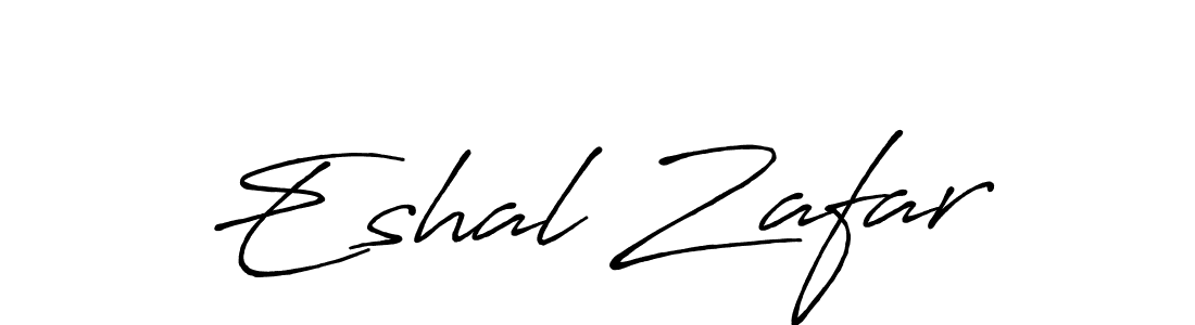 Also You can easily find your signature by using the search form. We will create Eshal Zafar name handwritten signature images for you free of cost using Antro_Vectra_Bolder sign style. Eshal Zafar signature style 7 images and pictures png