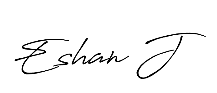 Create a beautiful signature design for name Eshan J. With this signature (Antro_Vectra_Bolder) fonts, you can make a handwritten signature for free. Eshan J signature style 7 images and pictures png