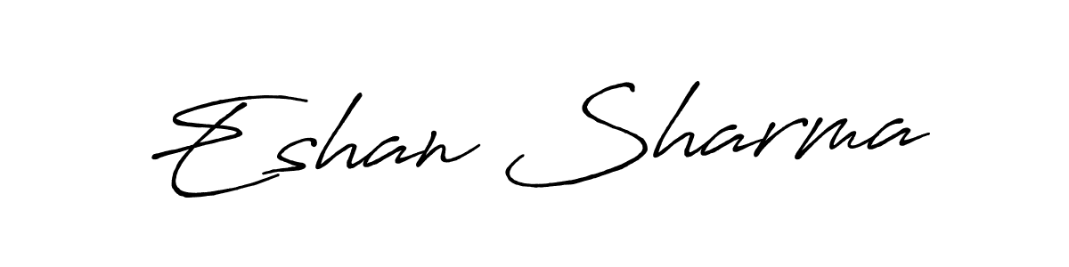 It looks lik you need a new signature style for name Eshan Sharma. Design unique handwritten (Antro_Vectra_Bolder) signature with our free signature maker in just a few clicks. Eshan Sharma signature style 7 images and pictures png