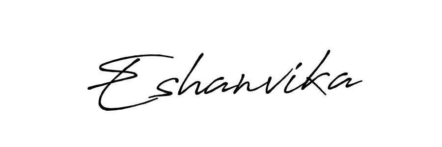 Use a signature maker to create a handwritten signature online. With this signature software, you can design (Antro_Vectra_Bolder) your own signature for name Eshanvika. Eshanvika signature style 7 images and pictures png