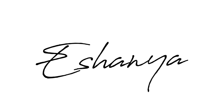 Also we have Eshanya name is the best signature style. Create professional handwritten signature collection using Antro_Vectra_Bolder autograph style. Eshanya signature style 7 images and pictures png
