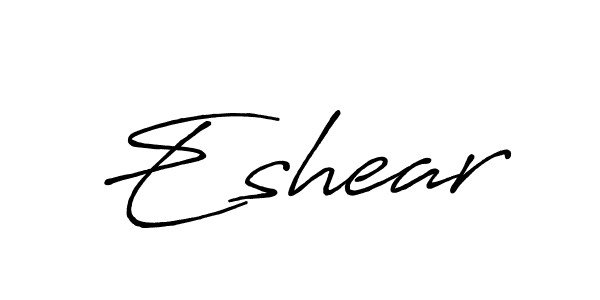 if you are searching for the best signature style for your name Eshear. so please give up your signature search. here we have designed multiple signature styles  using Antro_Vectra_Bolder. Eshear signature style 7 images and pictures png