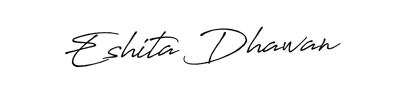 Also You can easily find your signature by using the search form. We will create Eshita Dhawan name handwritten signature images for you free of cost using Antro_Vectra_Bolder sign style. Eshita Dhawan signature style 7 images and pictures png