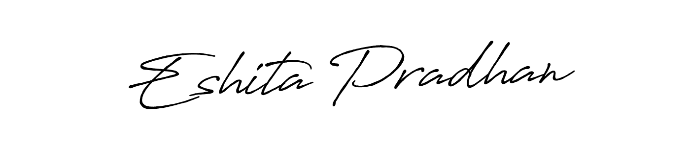 if you are searching for the best signature style for your name Eshita Pradhan. so please give up your signature search. here we have designed multiple signature styles  using Antro_Vectra_Bolder. Eshita Pradhan signature style 7 images and pictures png