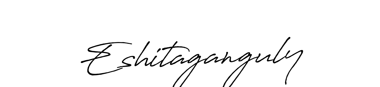 Make a beautiful signature design for name Eshitaganguly. With this signature (Antro_Vectra_Bolder) style, you can create a handwritten signature for free. Eshitaganguly signature style 7 images and pictures png