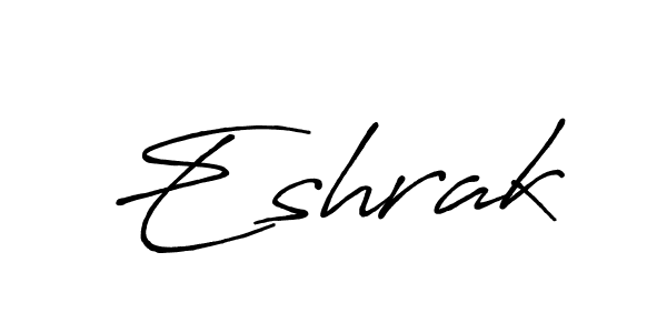 Design your own signature with our free online signature maker. With this signature software, you can create a handwritten (Antro_Vectra_Bolder) signature for name Eshrak. Eshrak signature style 7 images and pictures png