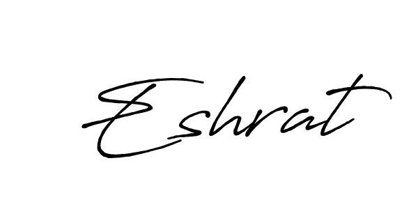 Use a signature maker to create a handwritten signature online. With this signature software, you can design (Antro_Vectra_Bolder) your own signature for name Eshrat. Eshrat signature style 7 images and pictures png