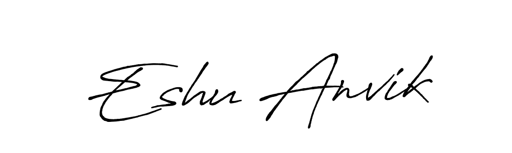 Similarly Antro_Vectra_Bolder is the best handwritten signature design. Signature creator online .You can use it as an online autograph creator for name Eshu Anvik. Eshu Anvik signature style 7 images and pictures png
