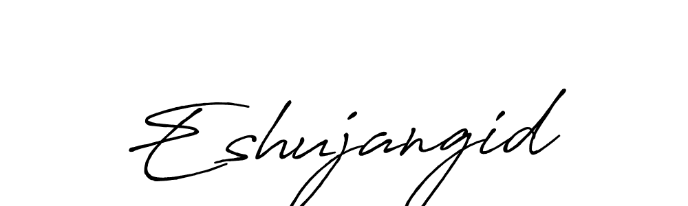 See photos of Eshujangid official signature by Spectra . Check more albums & portfolios. Read reviews & check more about Antro_Vectra_Bolder font. Eshujangid signature style 7 images and pictures png