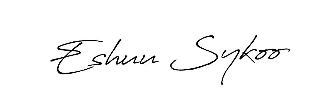 Use a signature maker to create a handwritten signature online. With this signature software, you can design (Antro_Vectra_Bolder) your own signature for name Eshuu Sykoo. Eshuu Sykoo signature style 7 images and pictures png