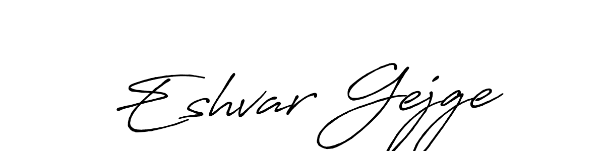 Also You can easily find your signature by using the search form. We will create Eshvar Gejge name handwritten signature images for you free of cost using Antro_Vectra_Bolder sign style. Eshvar Gejge signature style 7 images and pictures png
