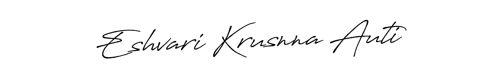 Also You can easily find your signature by using the search form. We will create Eshvari Krusnna Auti name handwritten signature images for you free of cost using Antro_Vectra_Bolder sign style. Eshvari Krusnna Auti signature style 7 images and pictures png