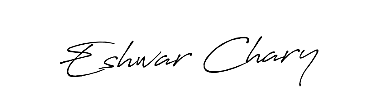 Also You can easily find your signature by using the search form. We will create Eshwar Chary name handwritten signature images for you free of cost using Antro_Vectra_Bolder sign style. Eshwar Chary signature style 7 images and pictures png